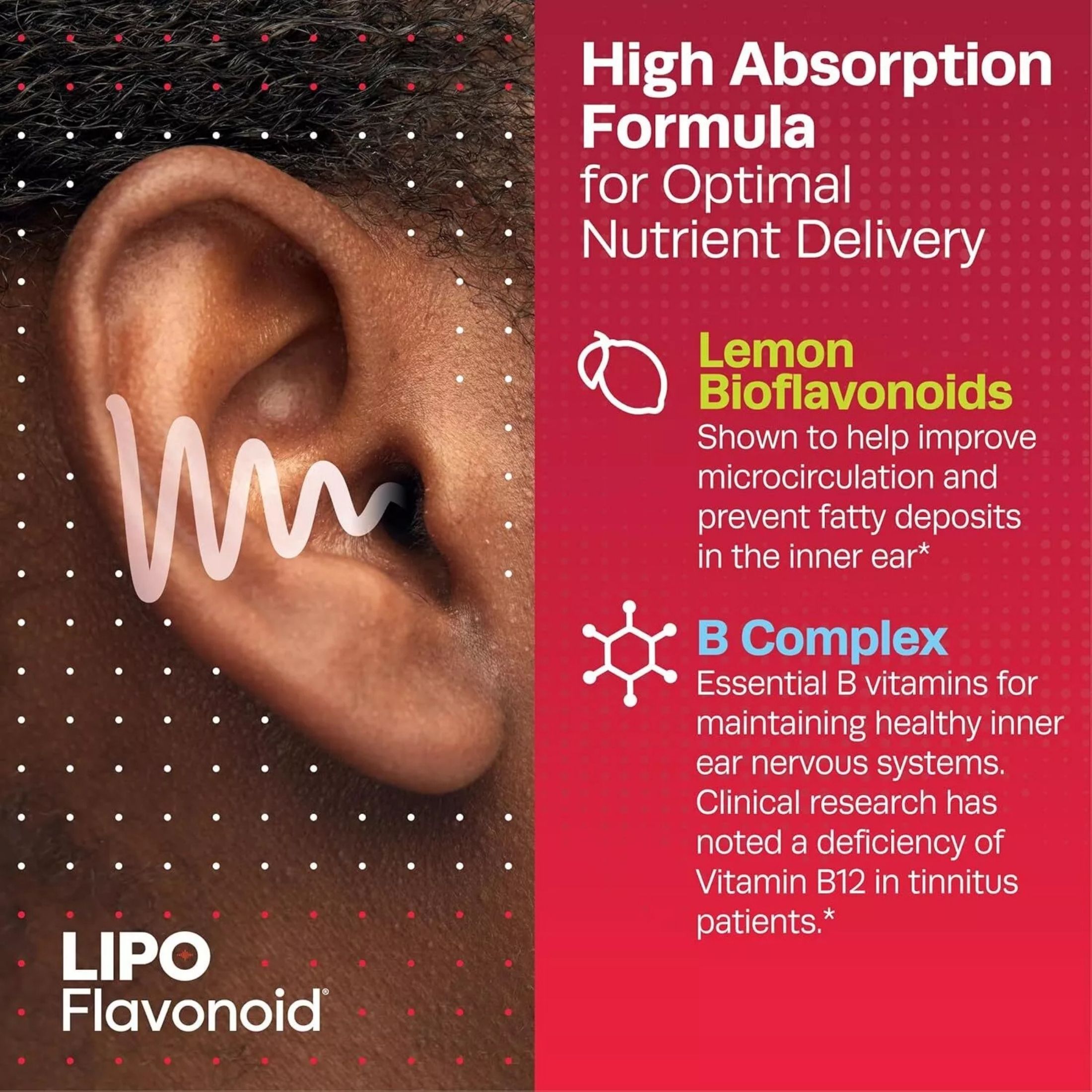 Lipo Flavonoid Plus Ear Ringing Supplement Caplets 100ct