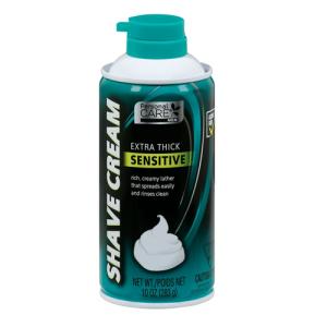 Personal Care Shave Cream, Extra Thick, Sensitive Skin