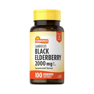Sundance Sambucus Vitamins Black Elderberry 2000 Mg Capsules