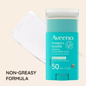 Aveeno Positively Mineral Sensitive Skin Sunscreen Stick SPF 50