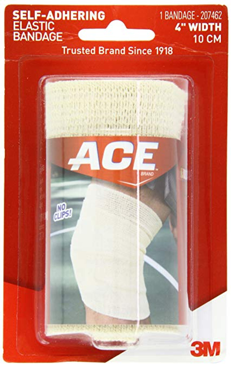 ACE Elastic Bandage, Self Adhering, 4 Inch Width