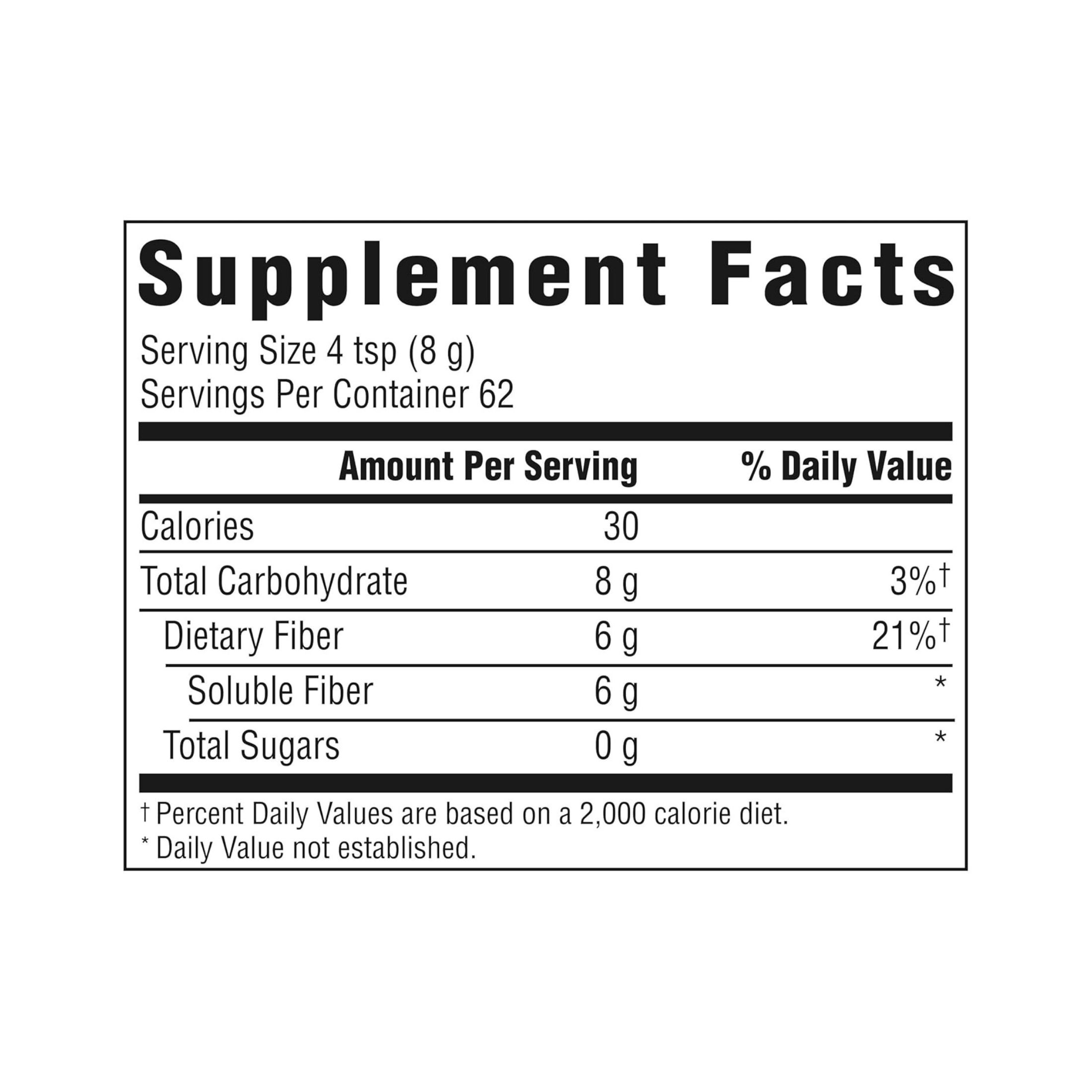 Benefiber Daily Prebiotic Dietary Fiber Supplement Powder, Unflavored, 125 Servings