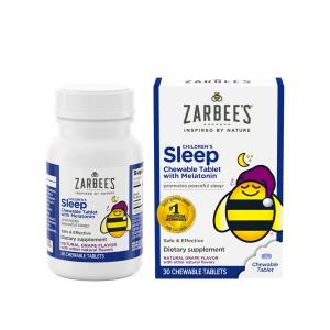 Zarbee's Naturals Children’s Sleep Chewable Tablet With Melatonin Grape Flavor 30 Tablets