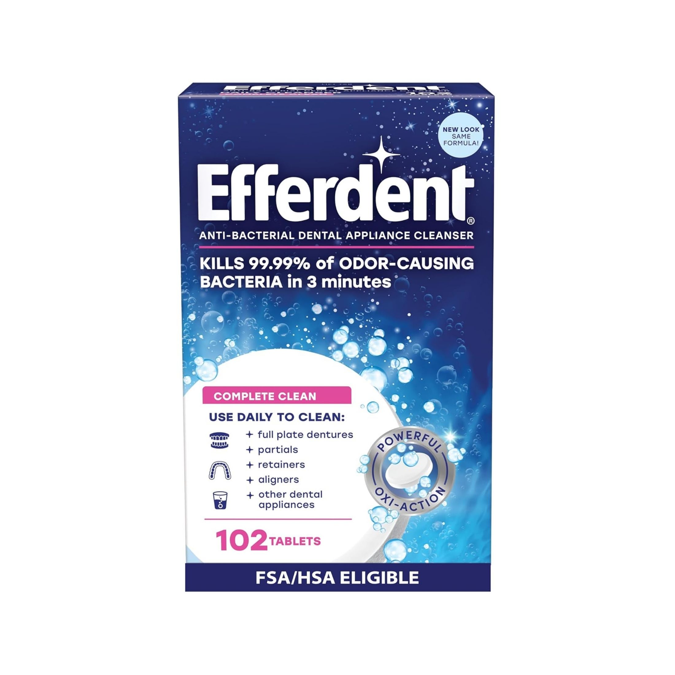 Efferdent Complete Clean Denture & Retainer Cleanser Tablets