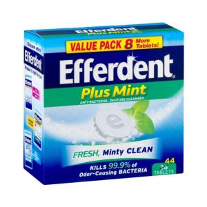 Efferdent Denture Cleanser, Anti-Bacterial, Tablets, Plus Mint, Value Pack
