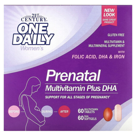 21st Century 2-Step Prenatal Multivitamin Plus DHA Tablets