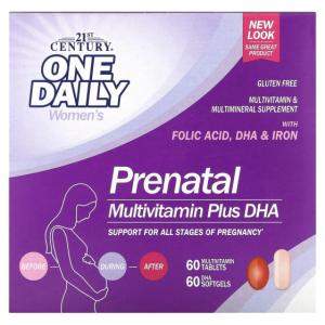 21st Century 2-Step Prenatal Multivitamin Plus DHA Tablets