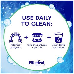 Efferdent Denture Cleanser, Anti-Bacterial, Plus Mint, Tablets, Value Pack