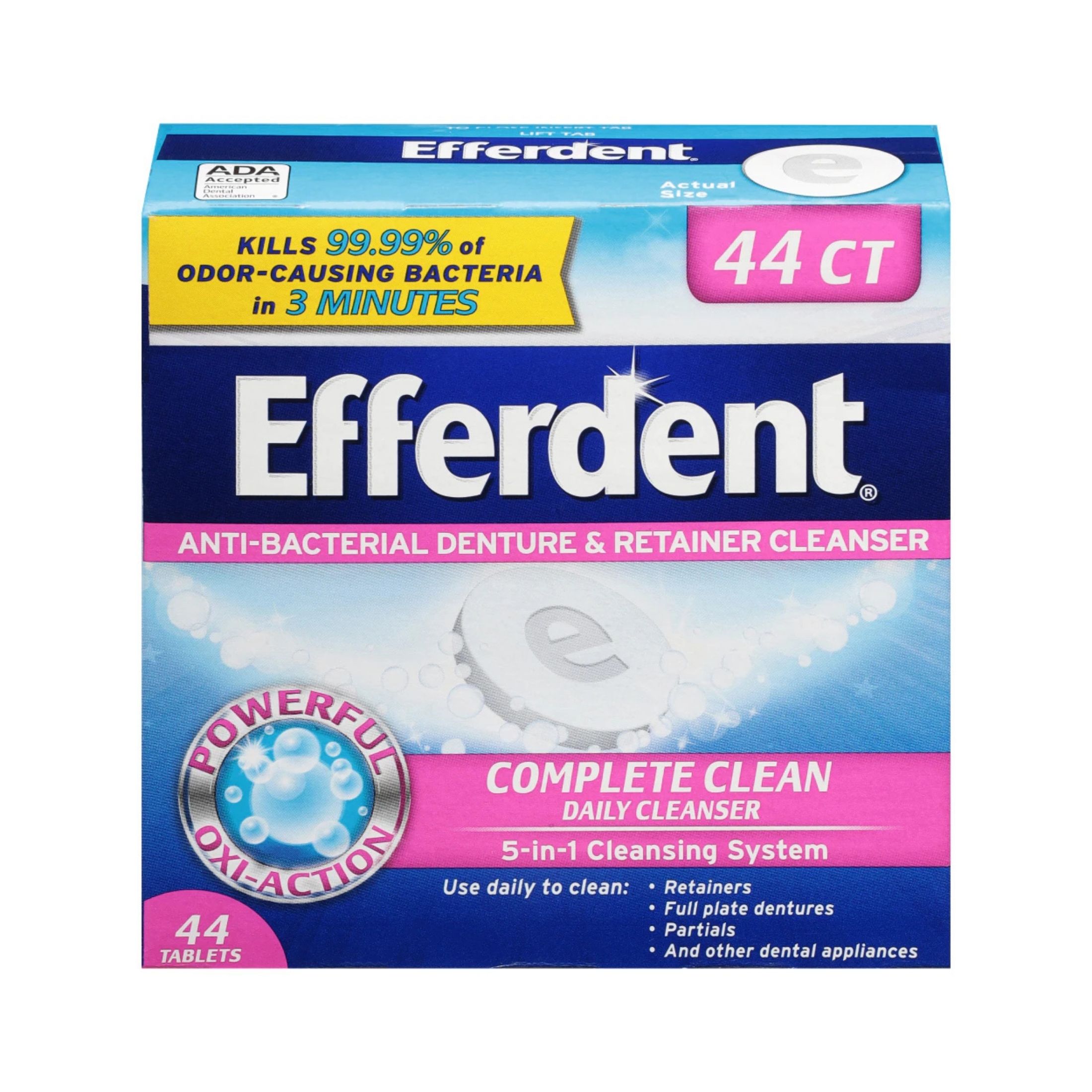 Efferdent Retainer & Denture Cleaner Tablets, Complete Clean