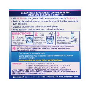 Efferdent Retainer & Denture Cleaner Tablets, Complete Clean