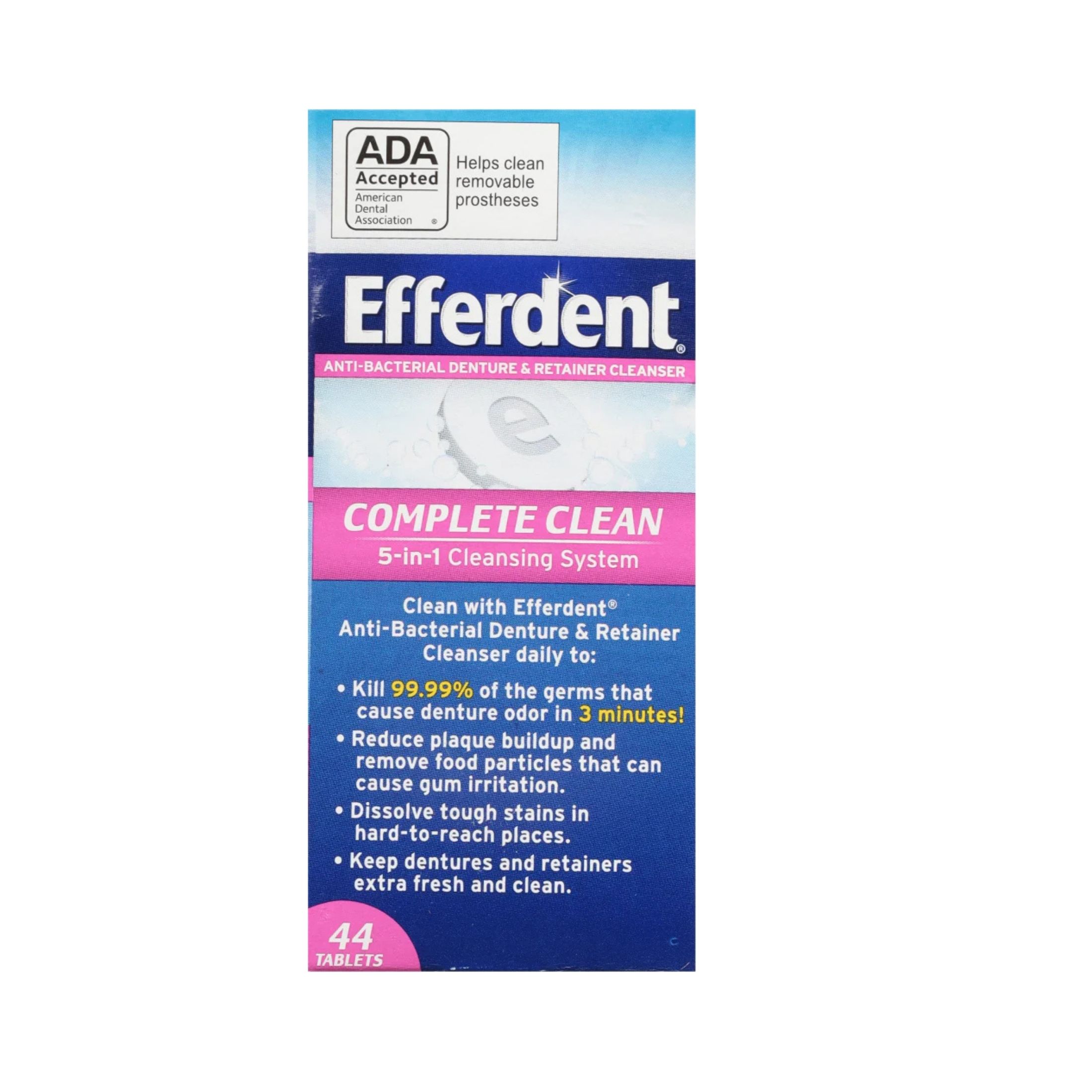 Efferdent Retainer & Denture Cleaner Tablets, Complete Clean