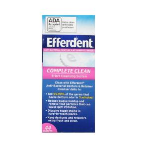 Efferdent Retainer & Denture Cleaner Tablets, Complete Clean