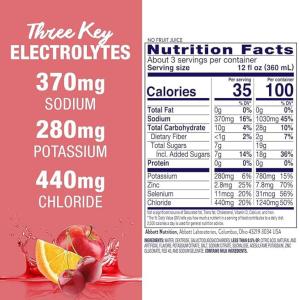 Pedialyte Advanced Care Plus Electrolyte Solution Hydration Drink, Cherry Punch 33.8 Fl Oz