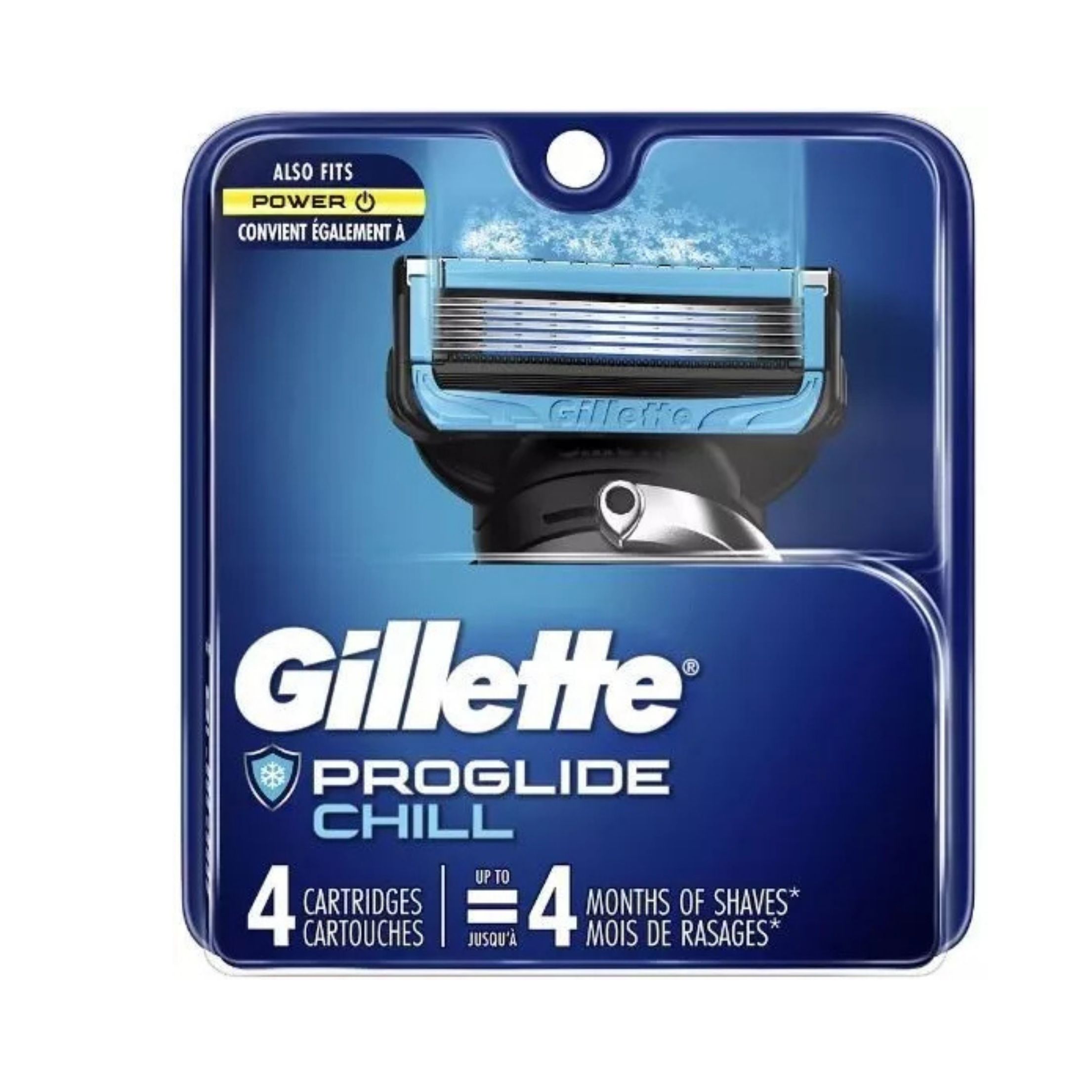 Gillette Fusion5 Pro Glide Chill Razor Blades For Men, 4 Blade Refills