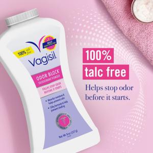 Vagisil Daily Intimate Deodorant Powder, With Patented Odor Block Protection And 100% Talc-Free, 8 Ounce