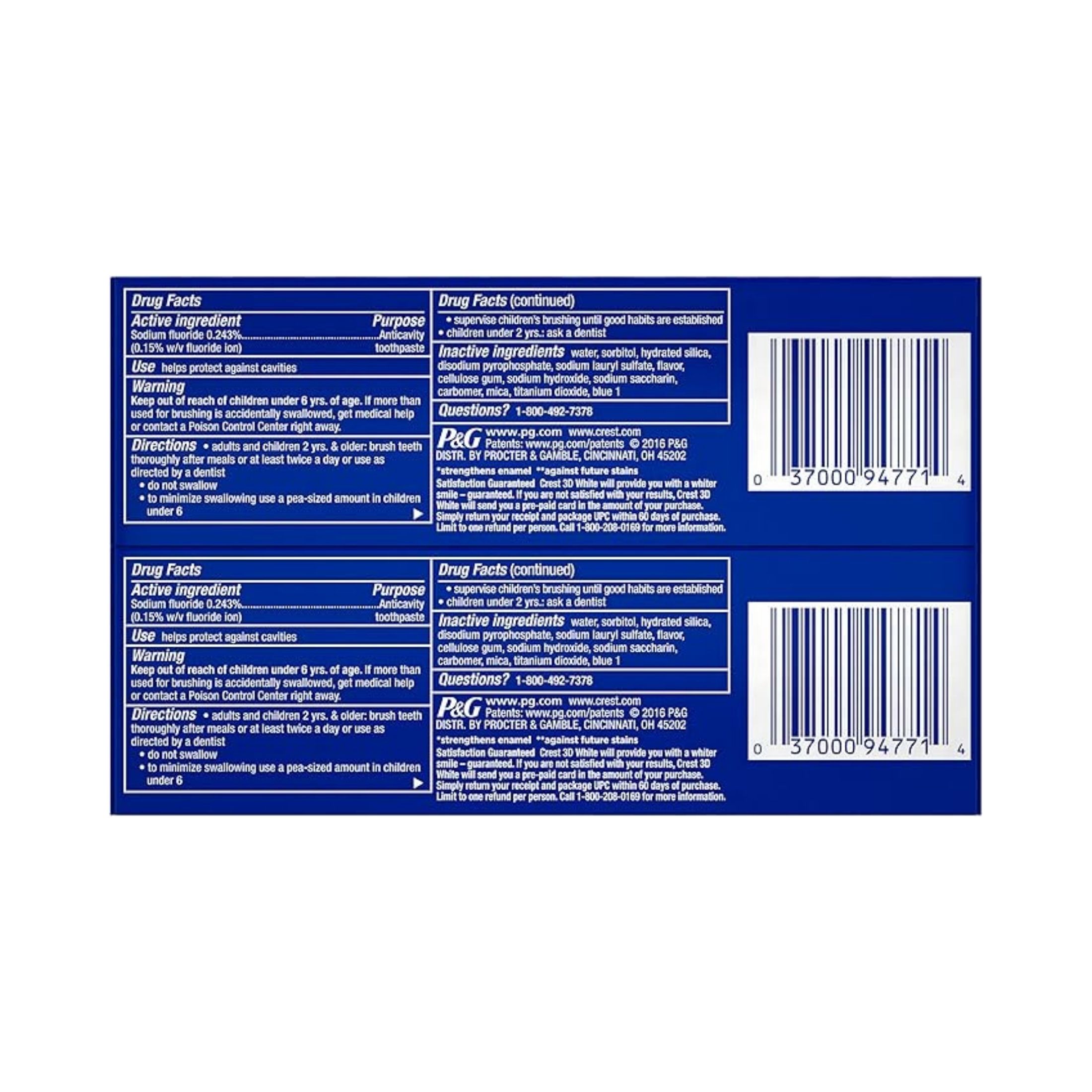 Crest 3D White Whitening Toothpaste - Radiant Mint 3.5 Oz