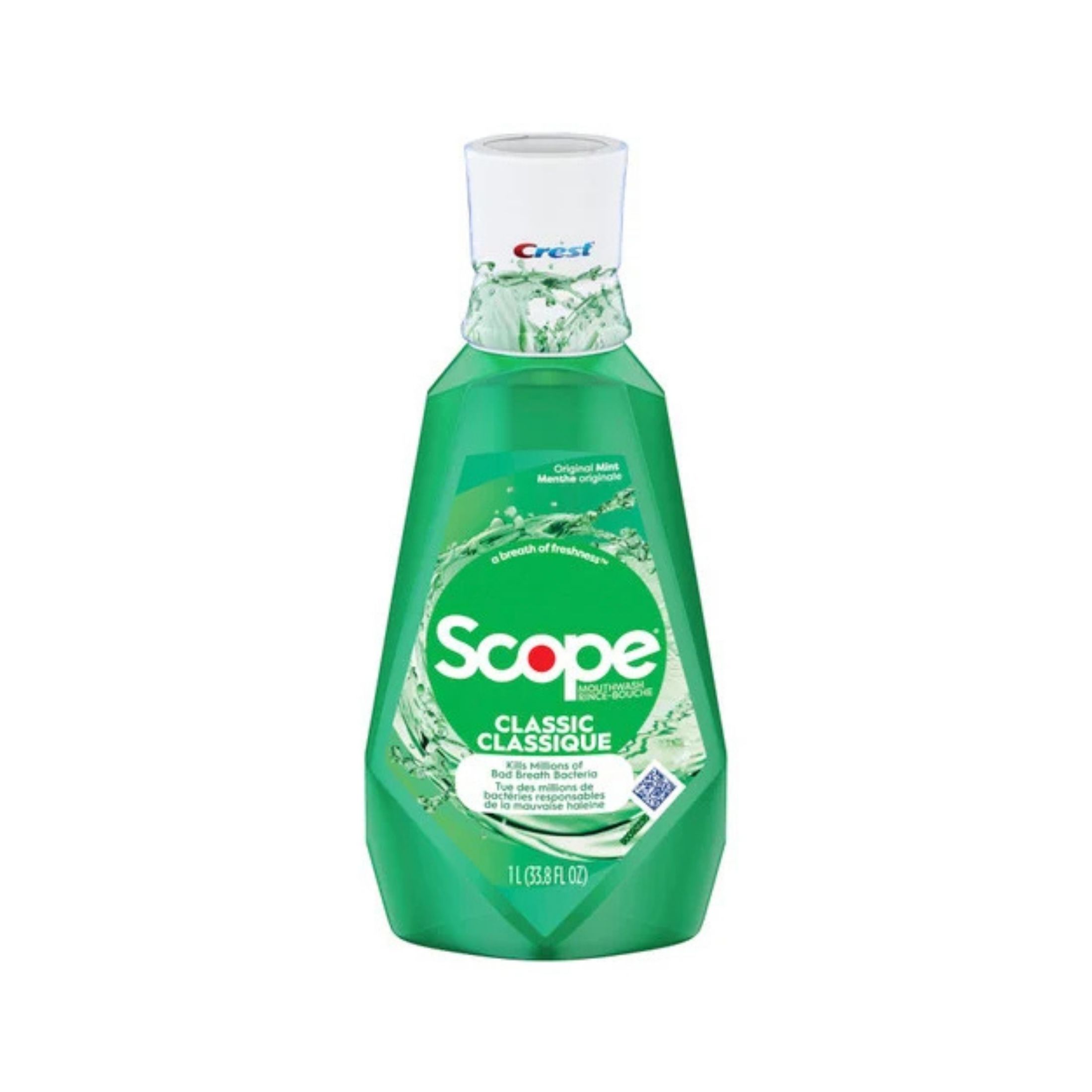 Crest Scope, Classic Original Mint Mouthwash, 33.8 Fl Oz