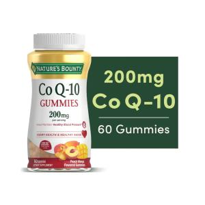 Nature's Bounty Co Q-10 Gummies, Peach Mango, 100 Mg, 60 Gummies