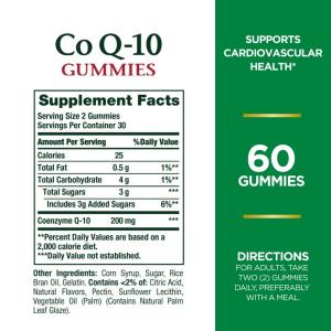 Nature's Bounty Co Q-10 Gummies, Peach Mango, 100 Mg, 60 Gummies