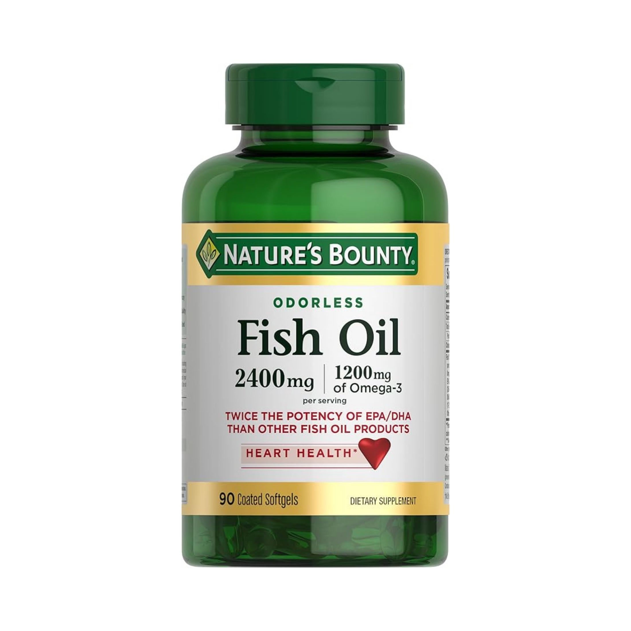 Nature's Bounty Fish Oil, Odorless, 2400 Mg, Coated Softgels