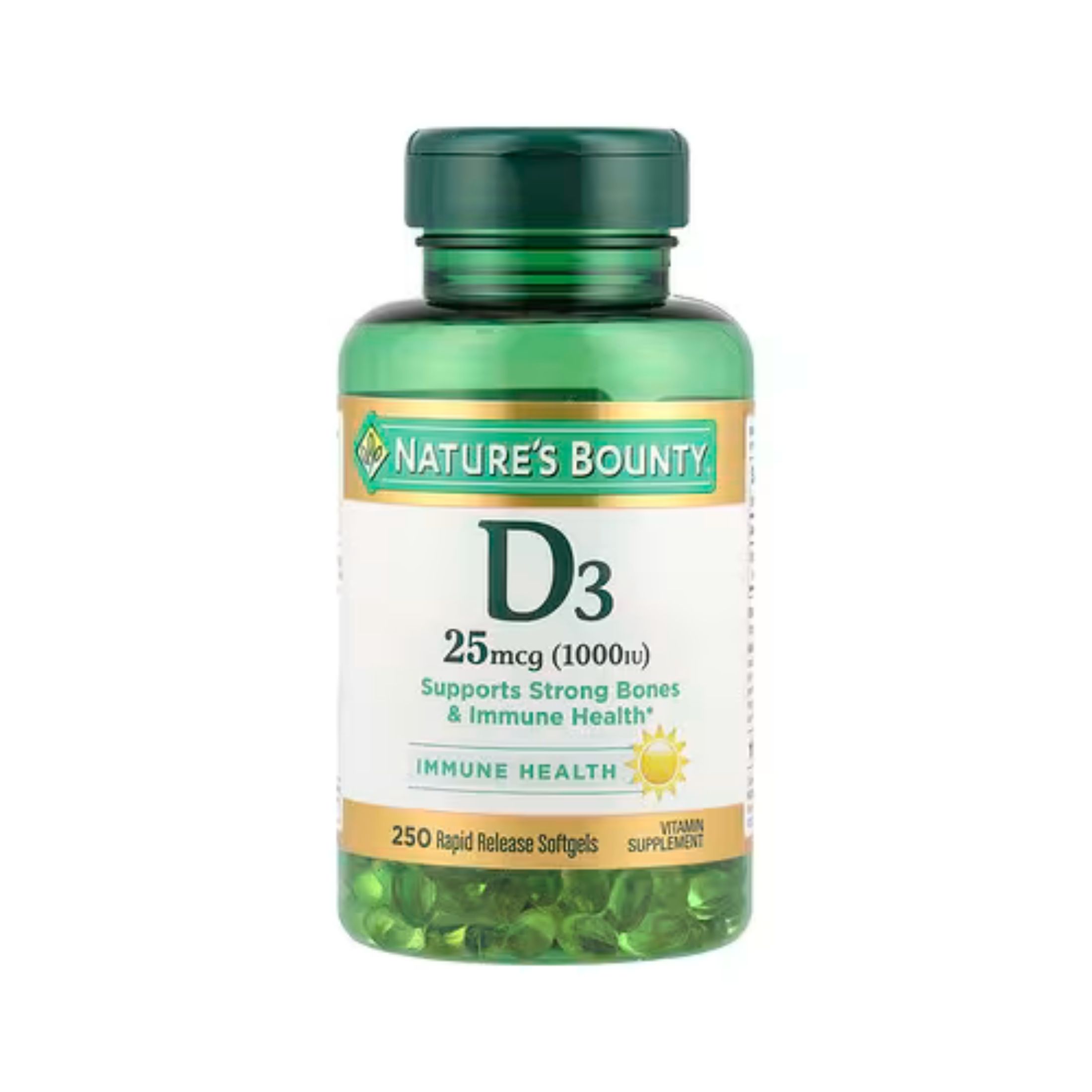 Nature's Bounty Vitamin D3, 25 Mcg, Rapid Release Softgels