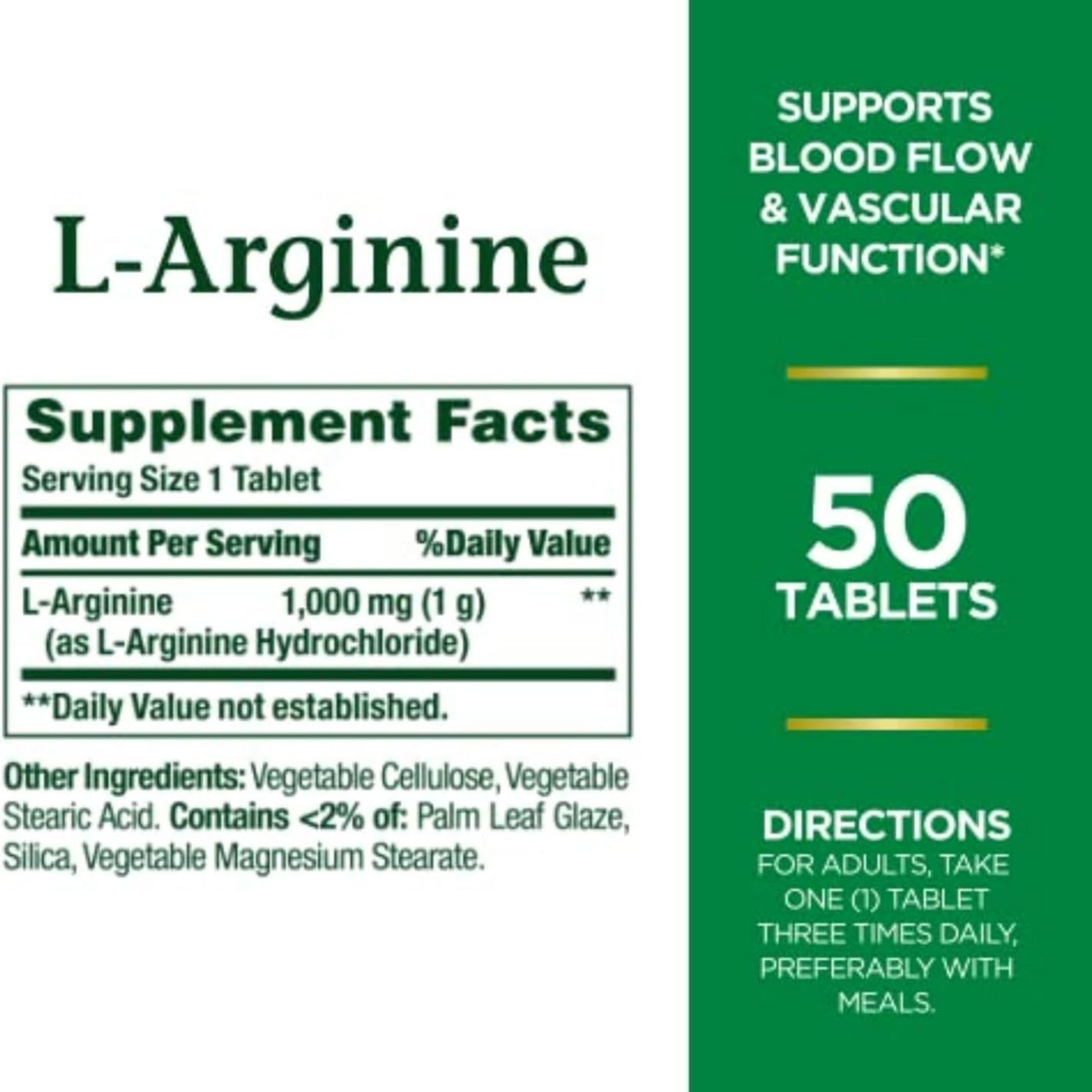 Nature's Bounty L Arginine, 1000 Mg, Tablets