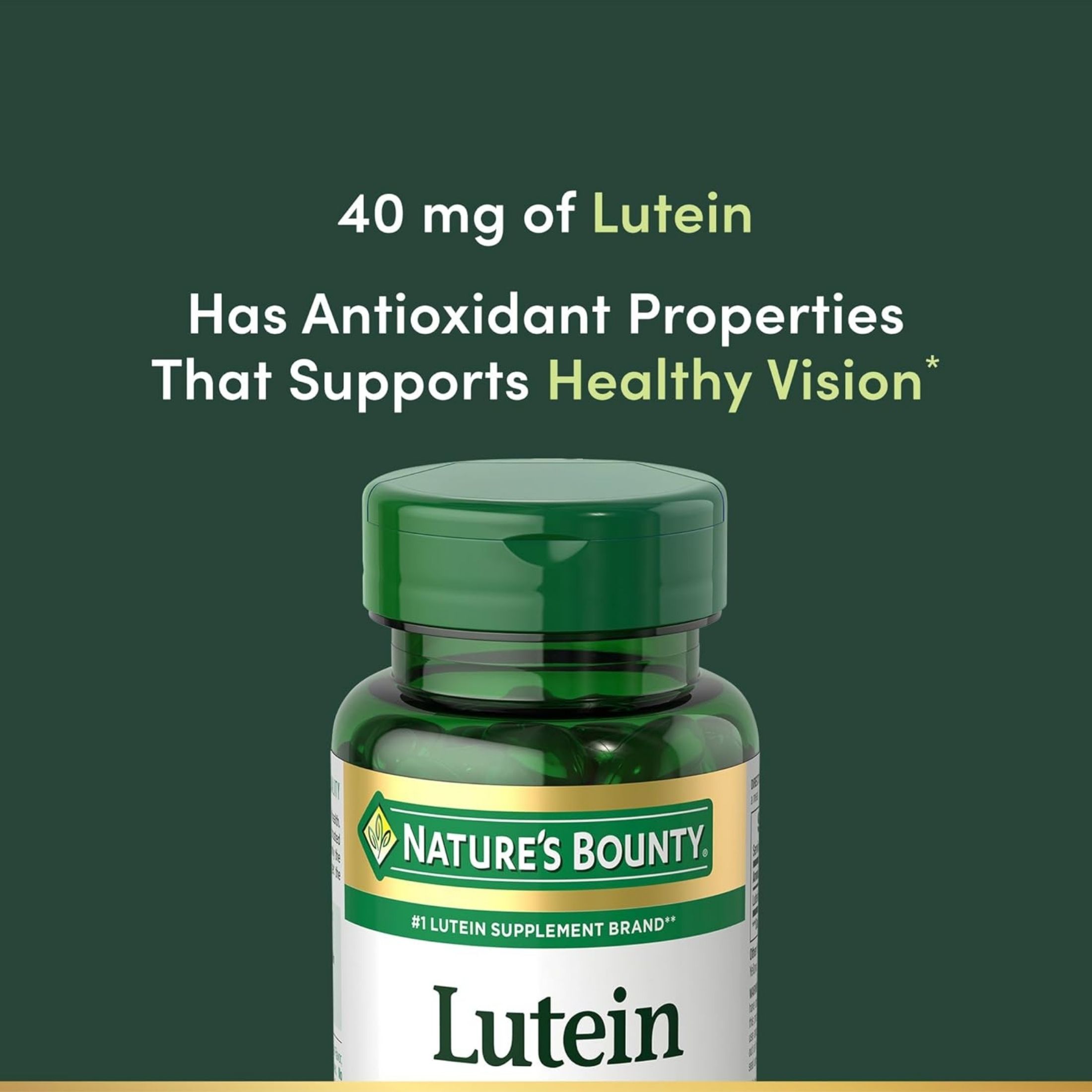 Nature's Bounty Lutein, 40 Mg, Rapid Release Softgels
