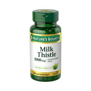 Nature's Bounty Herbal Health Milk Thistle Softgels, 1,000 Mg