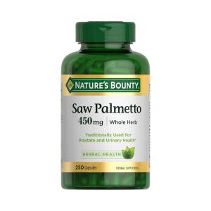 Nature's Bounty Saw Palmetto 450 Mg Herbal Supplement Capsules