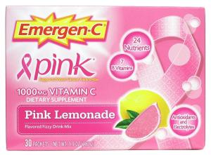 Emergen-C Vitamin Fizzy Drink Mix Pink Lemonade -- 1000 Mg - 30 Packets