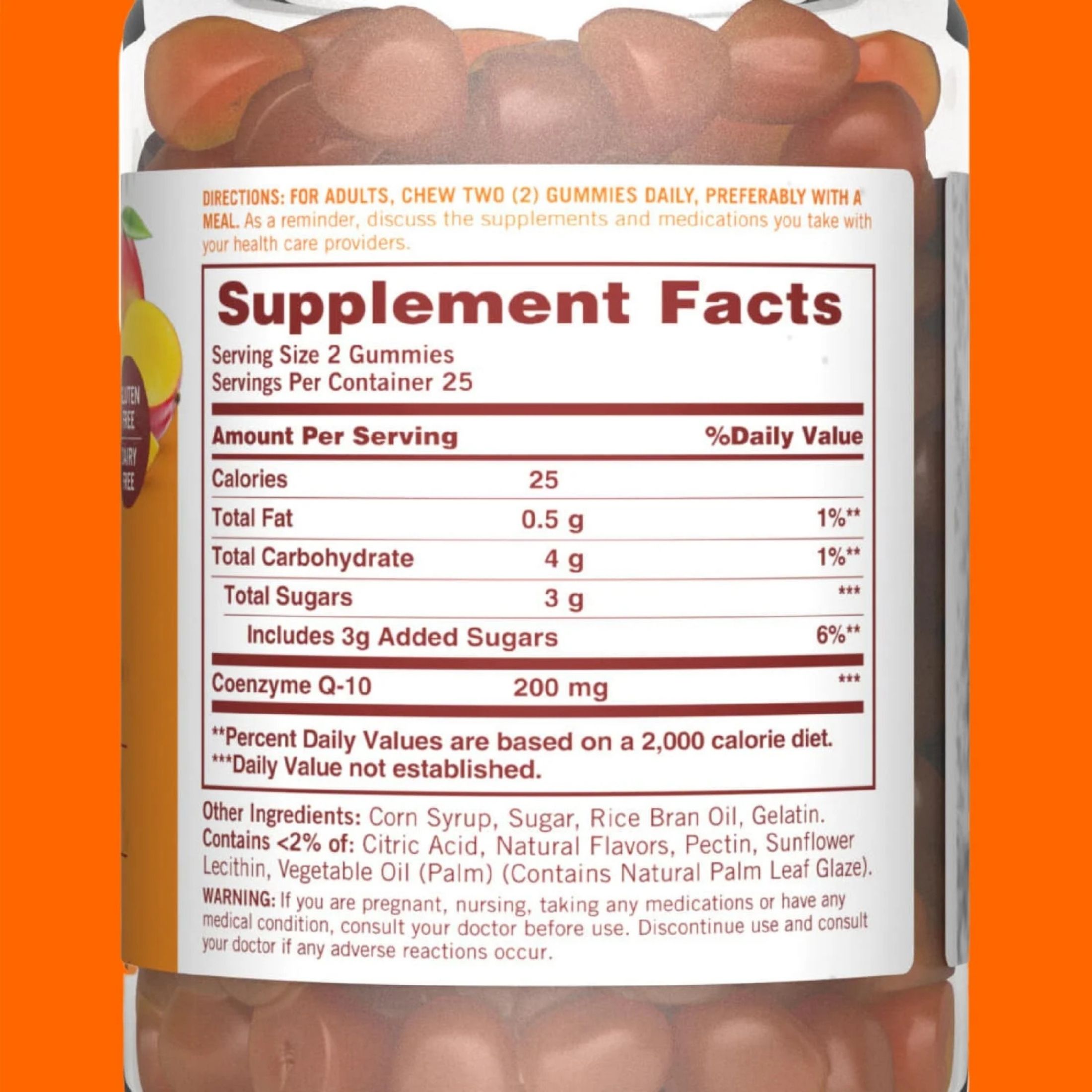Sundown Naturals Co Q-10 200 Mg Gummies Peach Mango Flavor