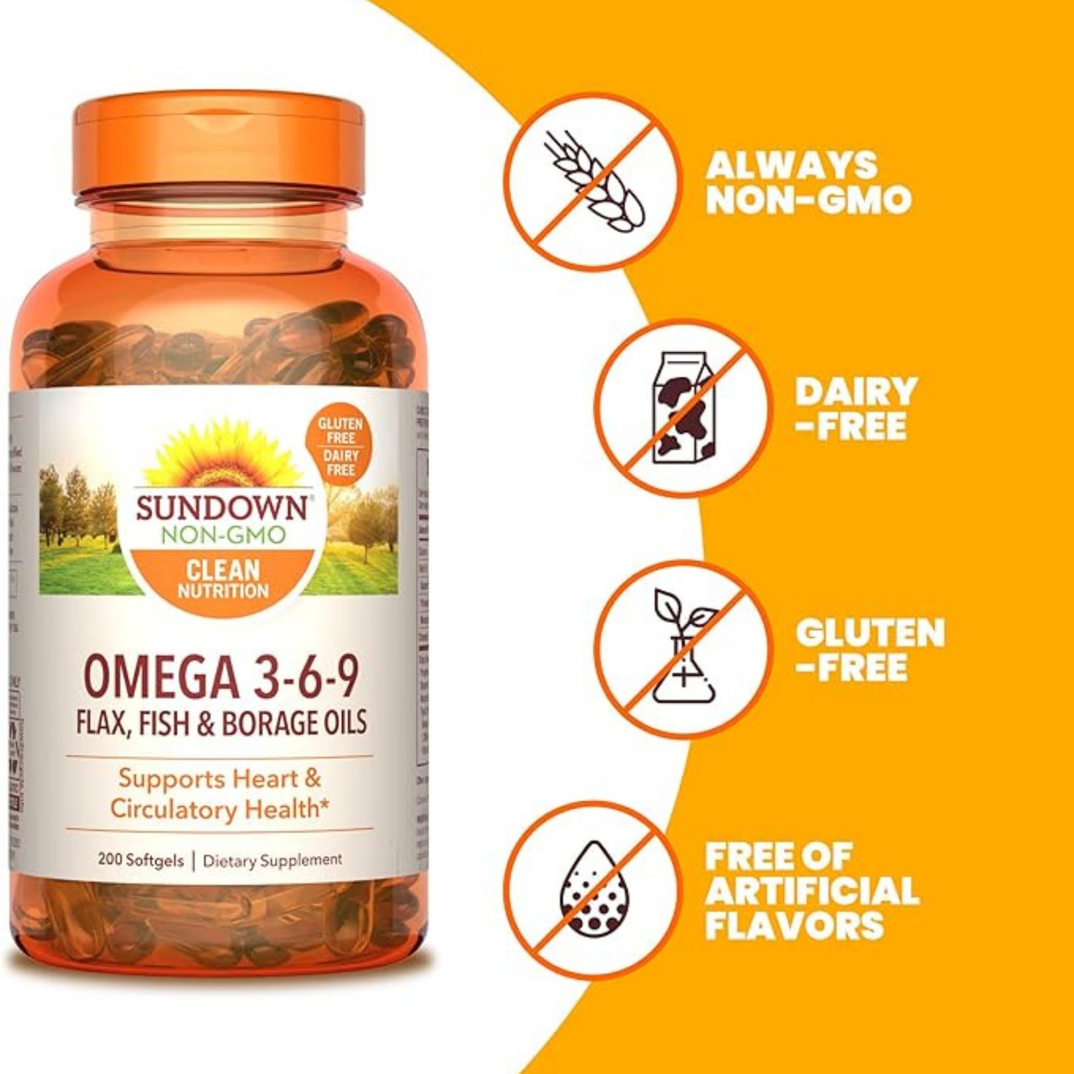 Sundown Naturals Triple Omega 3-6-9 Softgels