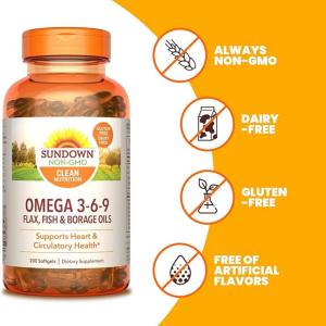 Sundown Naturals Triple Omega 3-6-9 Softgels