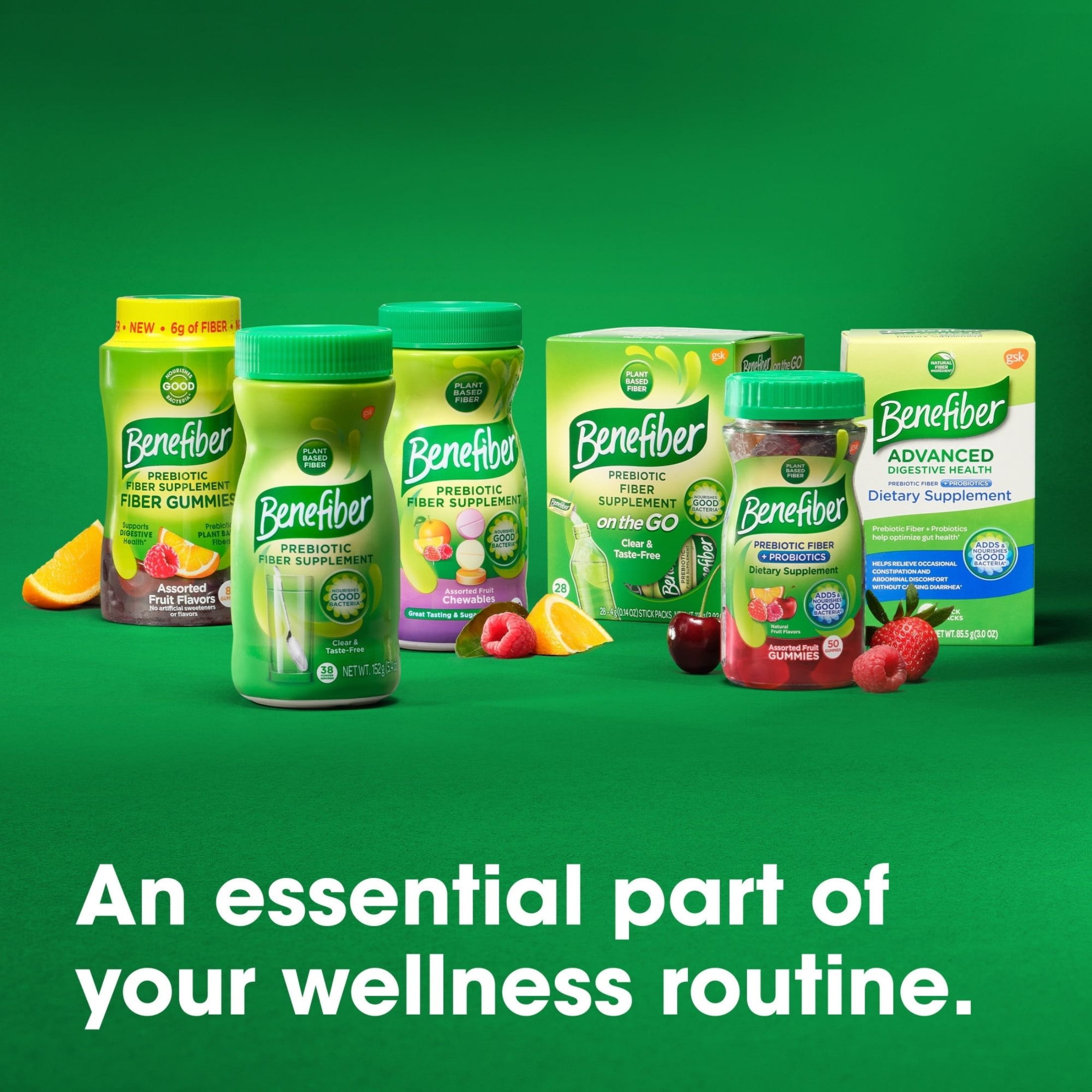 Benefiber Daily Prebiotic Fiber Supplement Powder For Digestive Health, Unflavored - 62 Servings