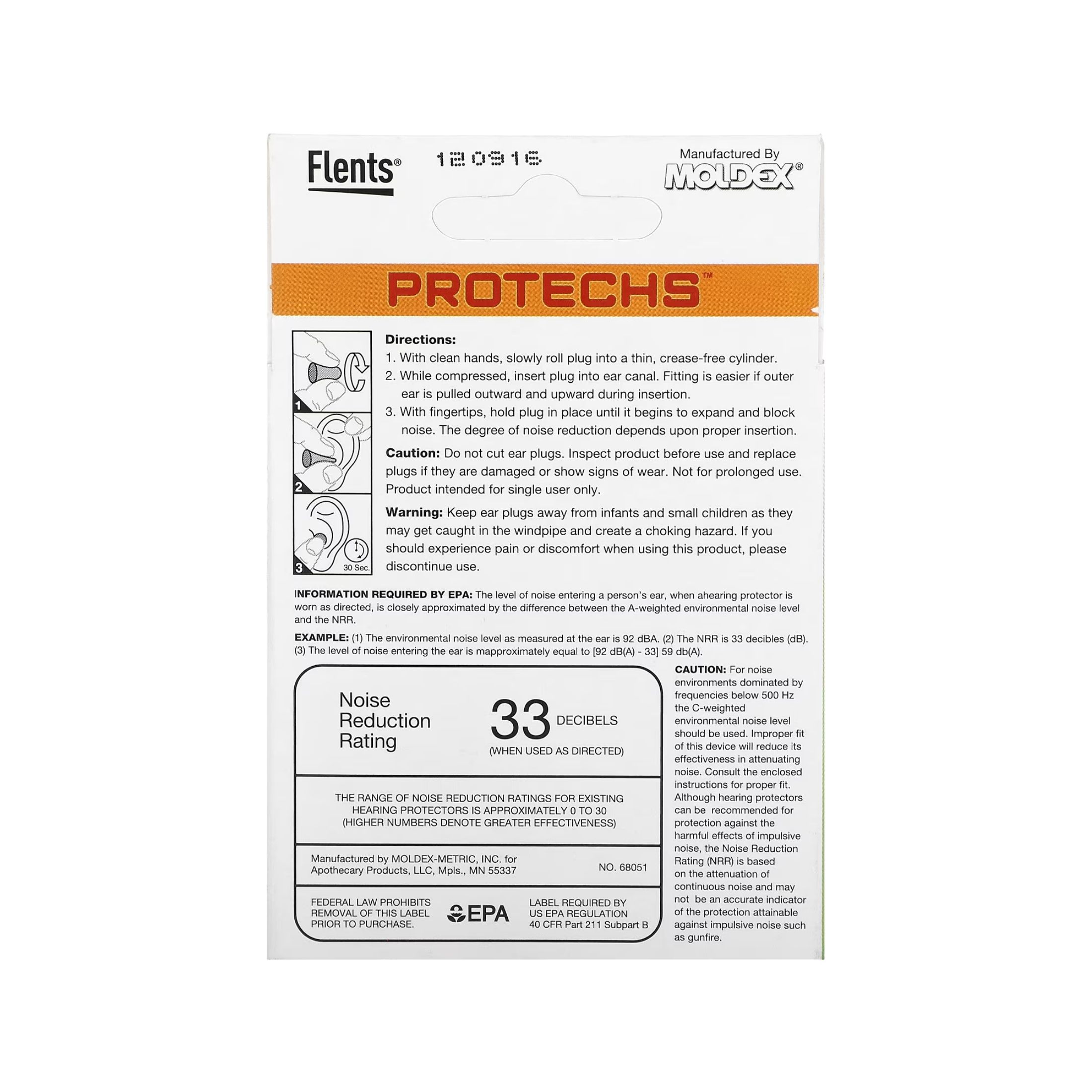 Flents Protechs Work Ear Plugs - 8 Pair With Case