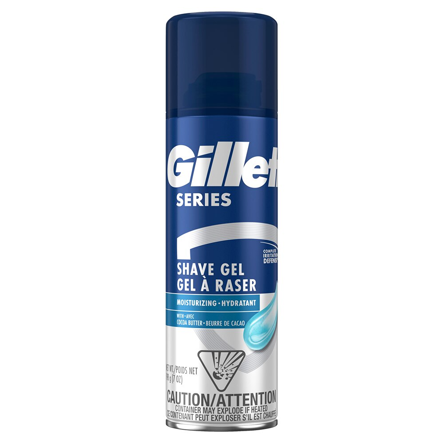 Gillette Series Men Moisturizing Shave Gel - Cocoa Butter, 7 Oz