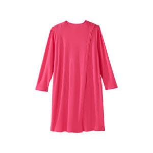 Silverts Women's Antimicrobial Open Back Nightgown Pink