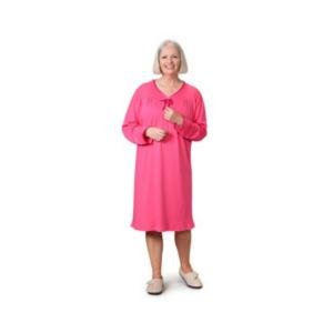 Silverts Women's Antimicrobial Open Back Nightgown Pink