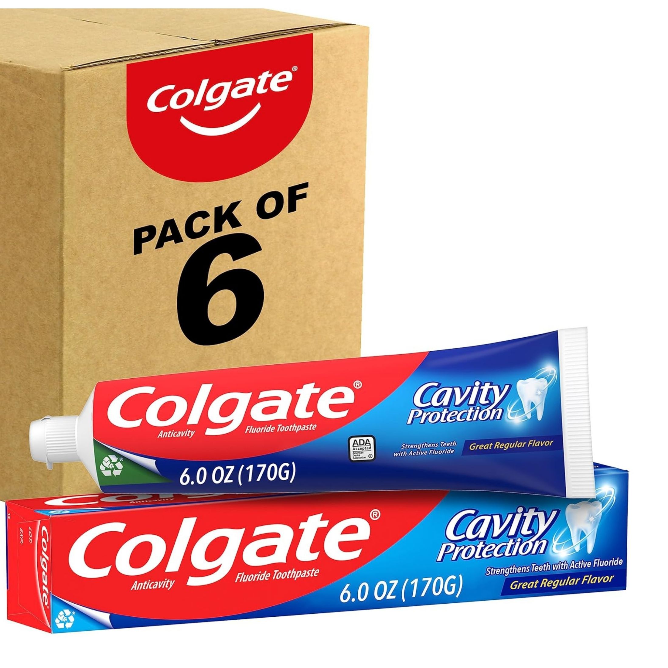 Colgate Great Regular Flavor Cavity Protection Anticavity Fluoride Toothpaste - 6 Ounce