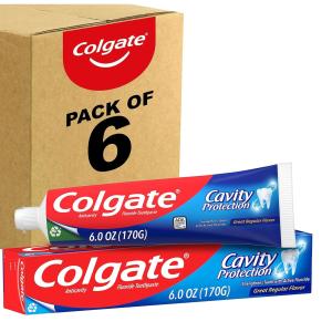 Colgate Great Regular Flavor Cavity Protection Anticavity Fluoride Toothpaste - 6 Ounce