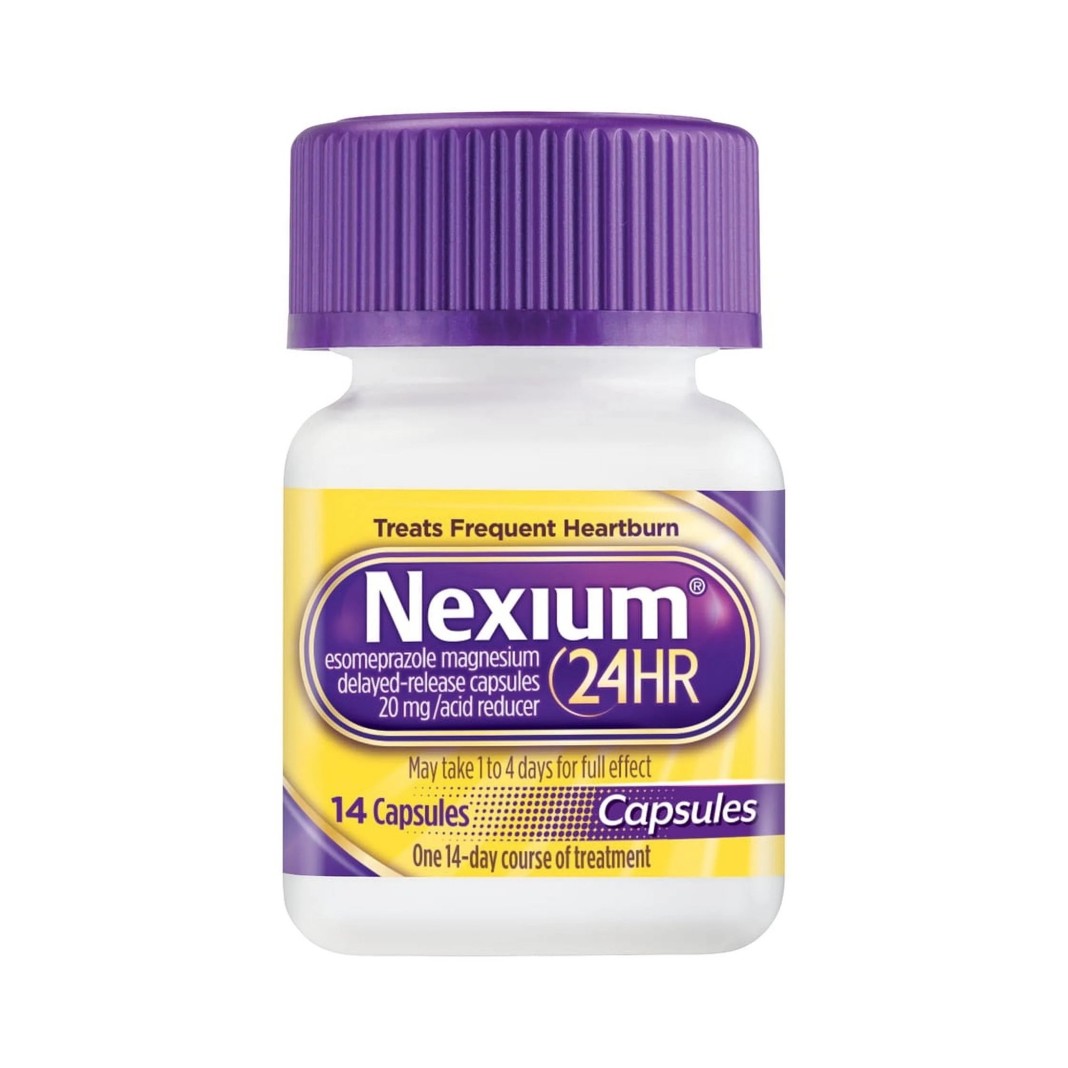 Nexium 24HR Delayed Release Heartburn Relief Tablets, Esomeprazole Magnesium Acid Reducer, 20 Mg