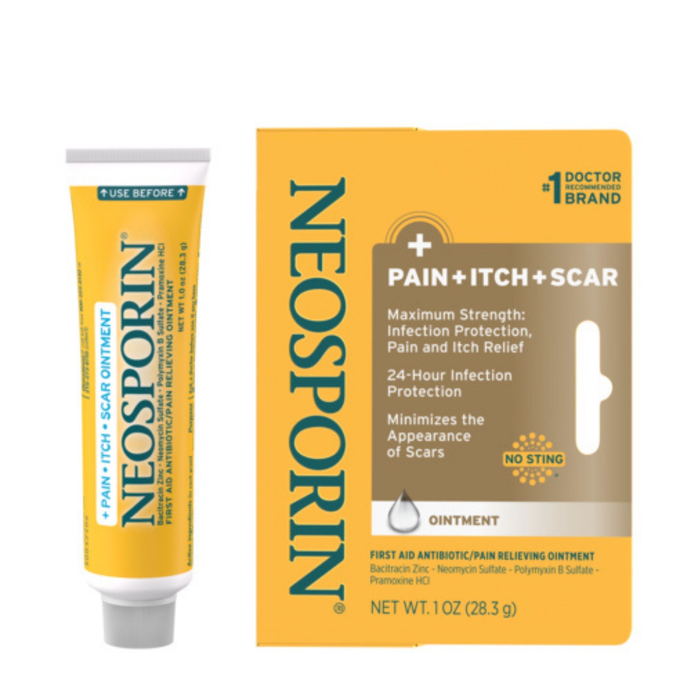 Neosporin Pain, Itch, Scar Antibiotic First Aid Ointment - 1 Oz
