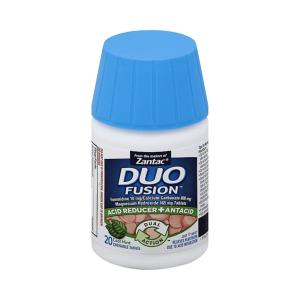 Zantac Duo Fusion Acid Reducer + Antacid, Chewable Tablets, Cool Mint