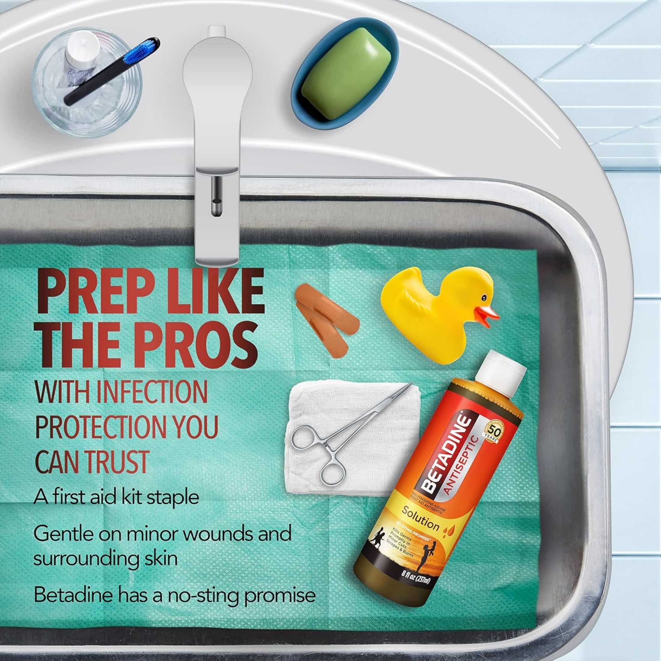 Betadine Antiseptic First Aid Spray, Povidone-Iodine 5