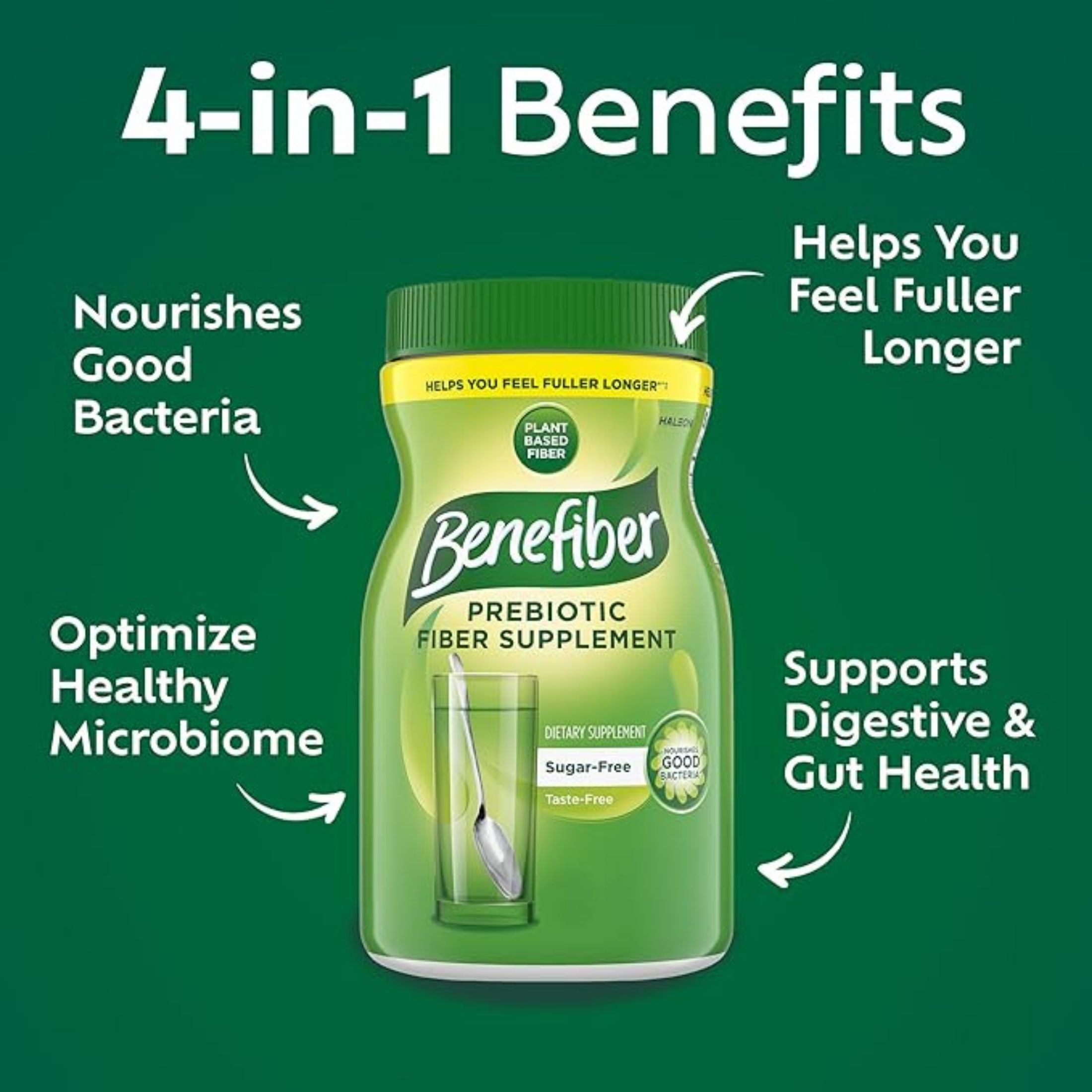 Benefiber Powder Sugar Free Serving 152 Grams Each - 12 Per Case