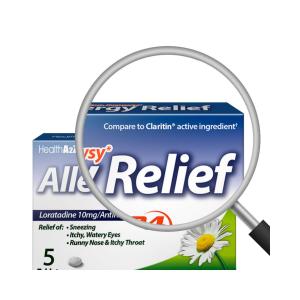 HealthA2Z Allergy Relief Tablets, Compare To Claritin