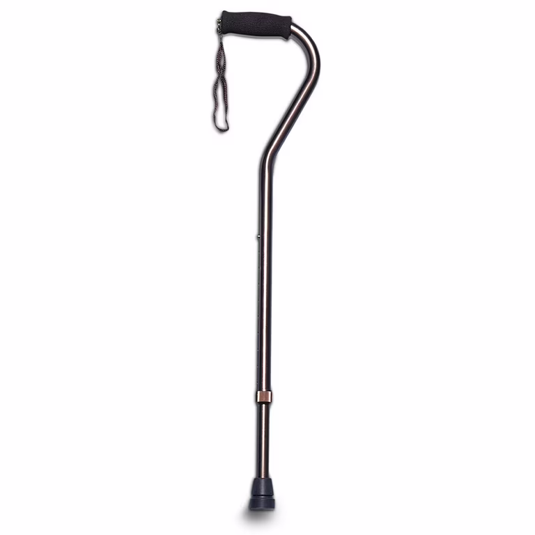 Drive Medical Foam Grip Offset Handle Bronze Walking Cane
