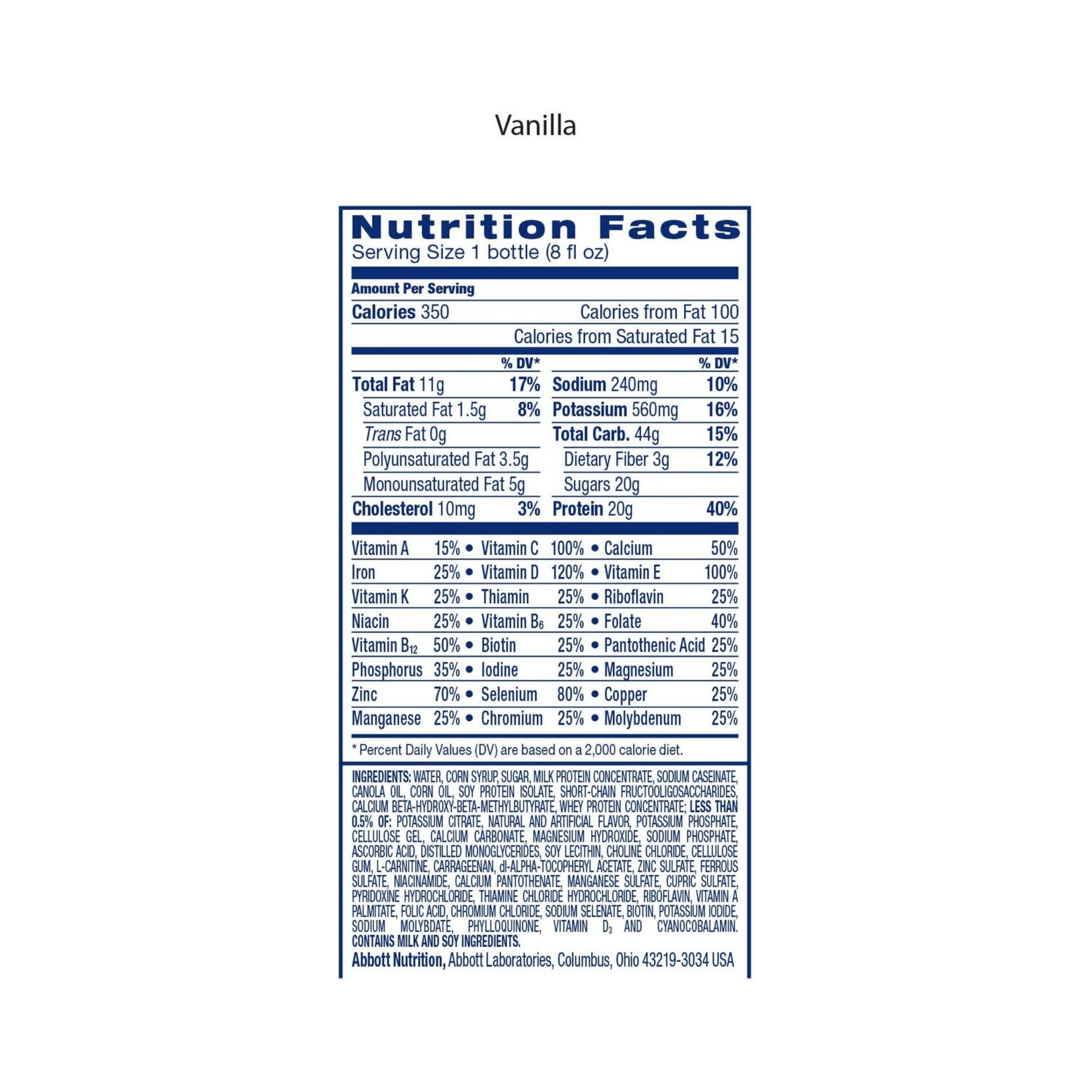 Ensure Enlive Nutrition Shake, Vanilla, 24 Ea/237ML