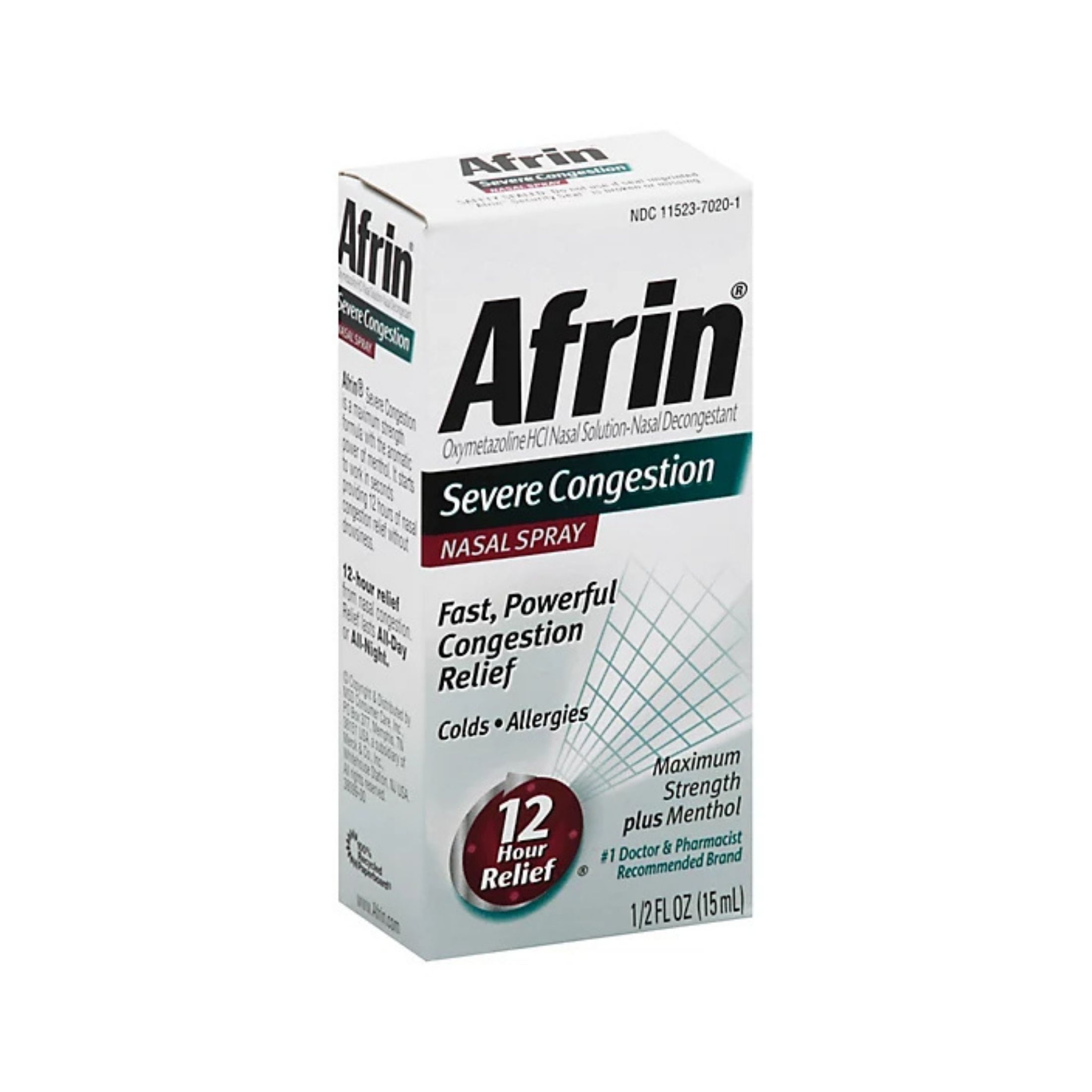 Afrin Maximum Strength Severe Congestion Nasal Spray, 1/2 Fl Oz