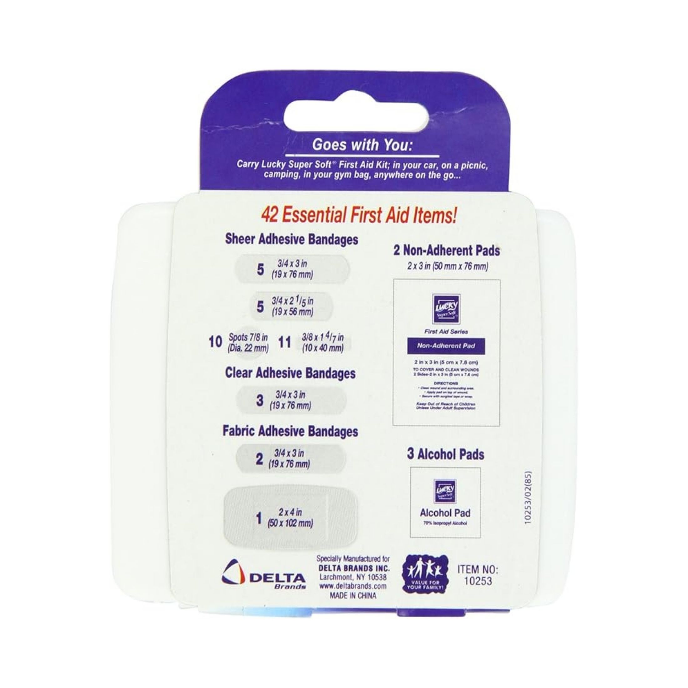 Lucky Super Soft Travel Size First Aid Kit 42 Pieces